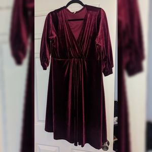 Maroon Maternity Dress